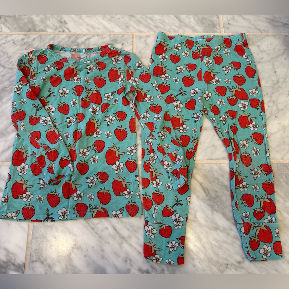 Posh Peanut Strawberry Print Pajamas